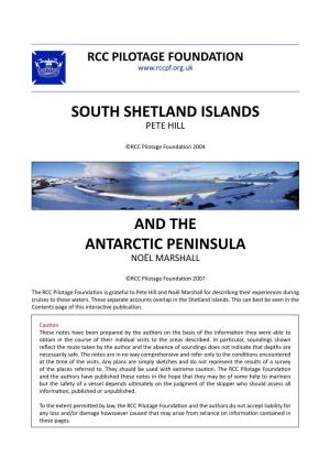 South Shetland Islands and the Antarctic Peninsula