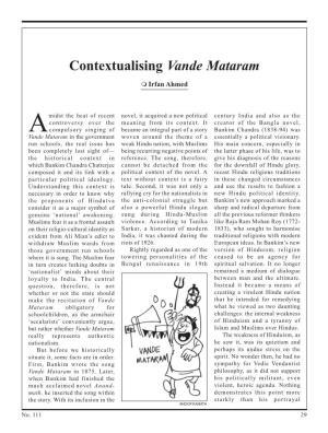 6. Contextualising Vande Mataram