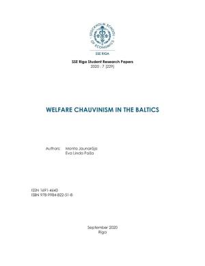 Welfare Chauvinism in the Baltics