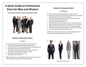 A Quick Guide to Professional Dress for Men and Women
