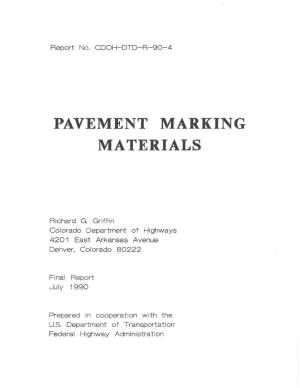 Pavement Marking Materials
