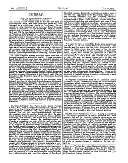 OBITUARYIO Her Honorary Surgeons, 1870, and Honorary Physician, OGILVIE GRANT, M.B., C.M.EDIN