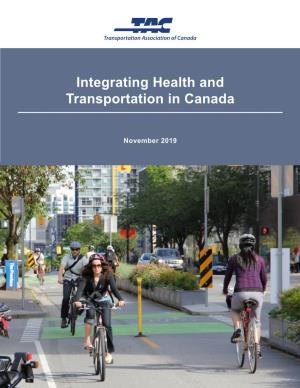 Integrating Health and Transportation in Canada