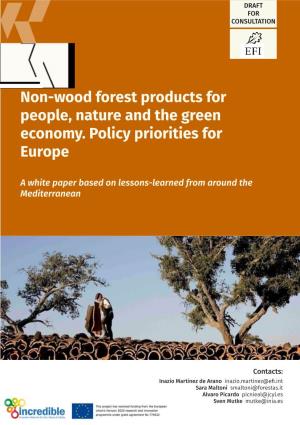 Non-Wood Forest Products for People, Nature and the Green Economy