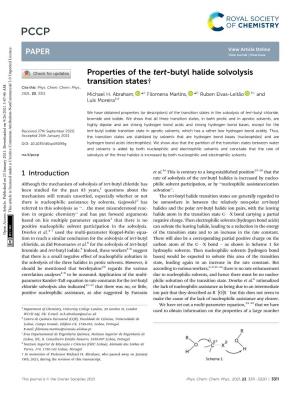 Properties of the Tert-Butyl Halide Solvolysis Transition States In