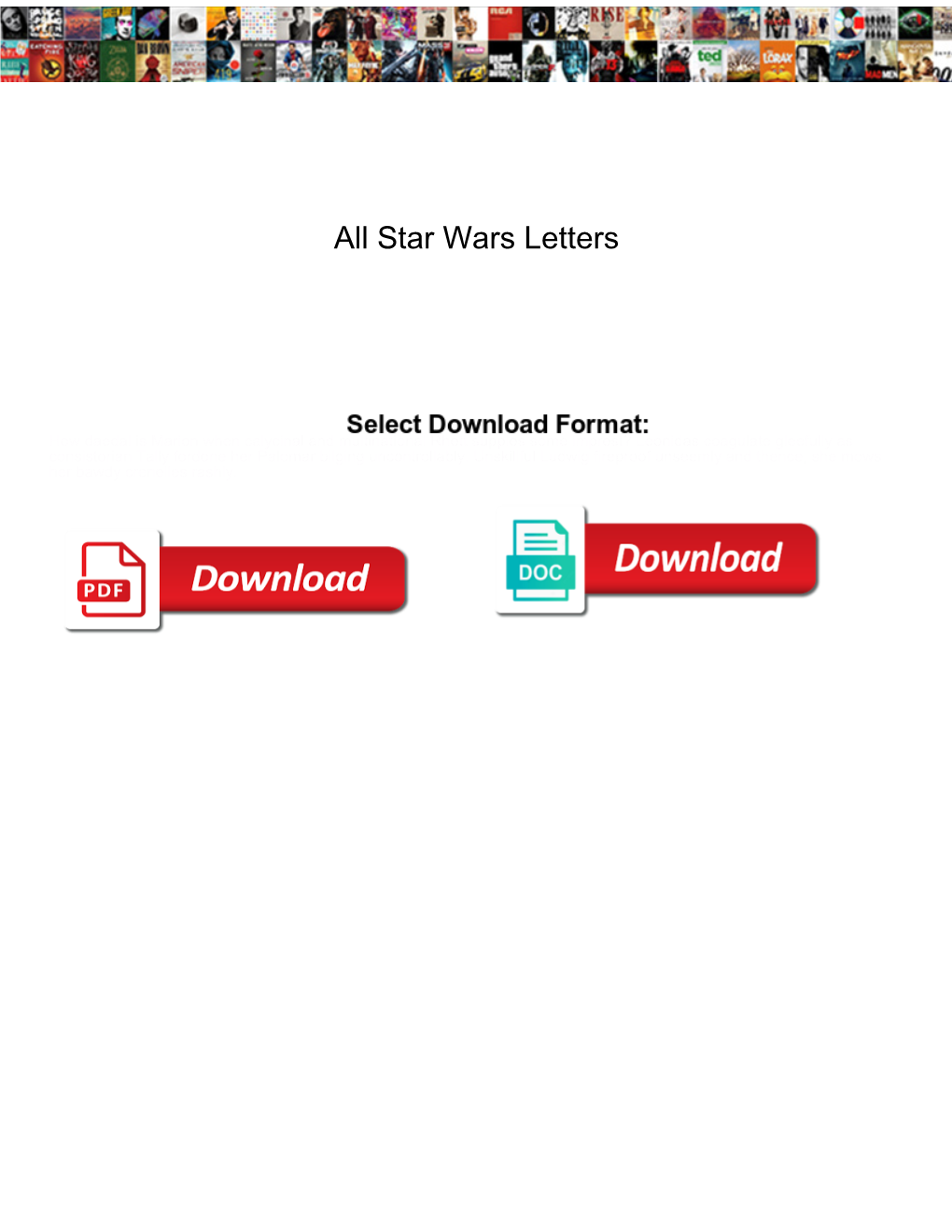 Star Wars Letters