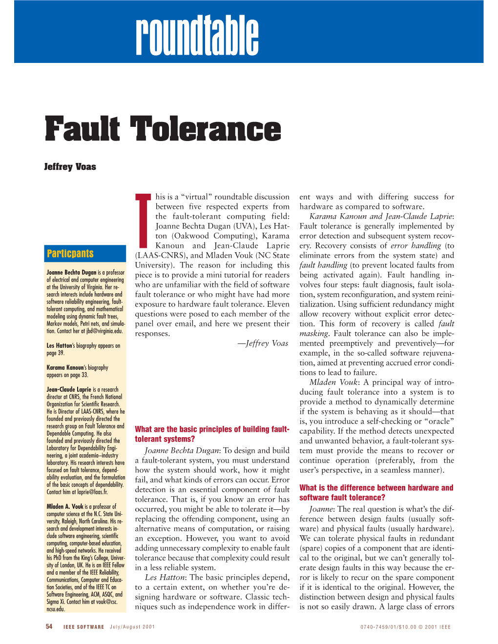 Fault Tolerance