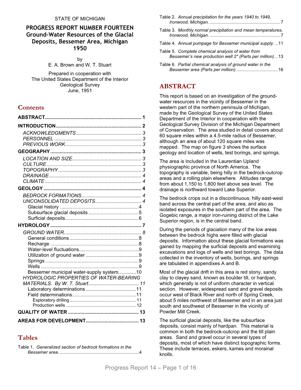 Contents Tables ABSTRACT