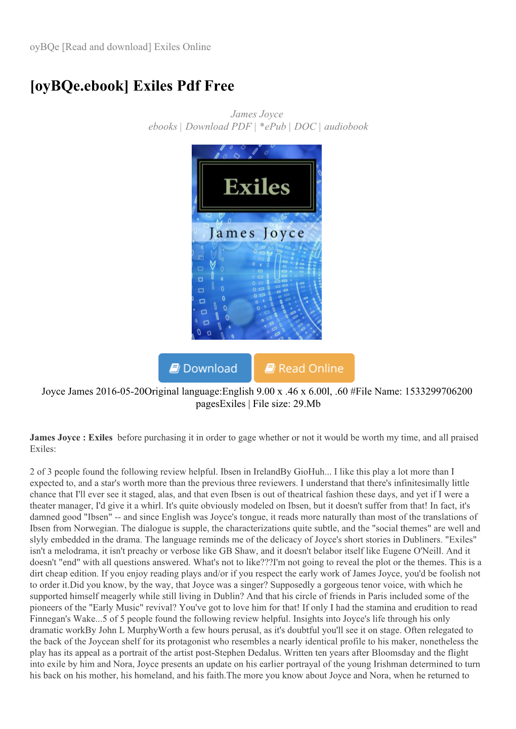 [Oybqe.Ebook] Exiles Pdf Free