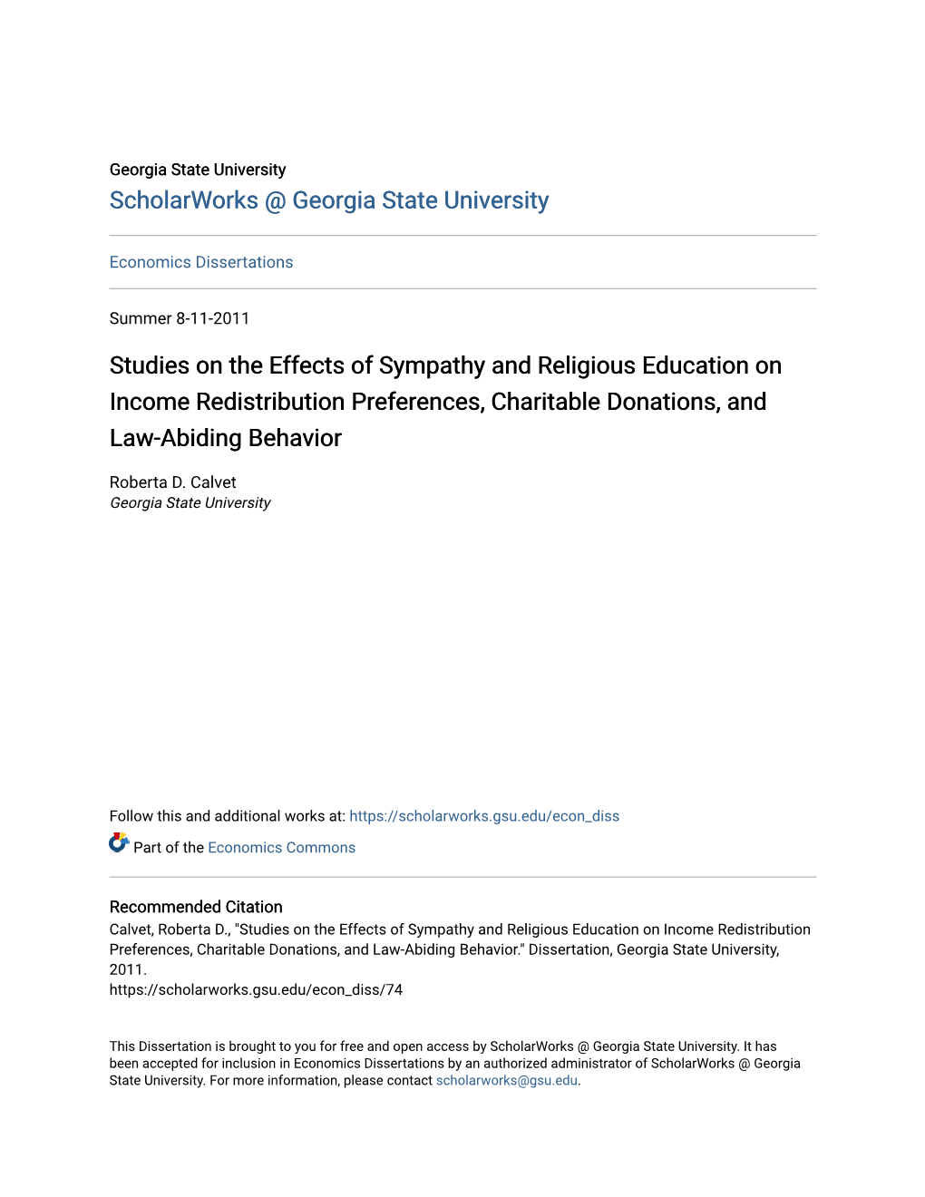 Studies on the Effects of Sympathy and Religious Education on Income Redistribution Preferences, Charitable Donations, and Law-Abiding Behavior