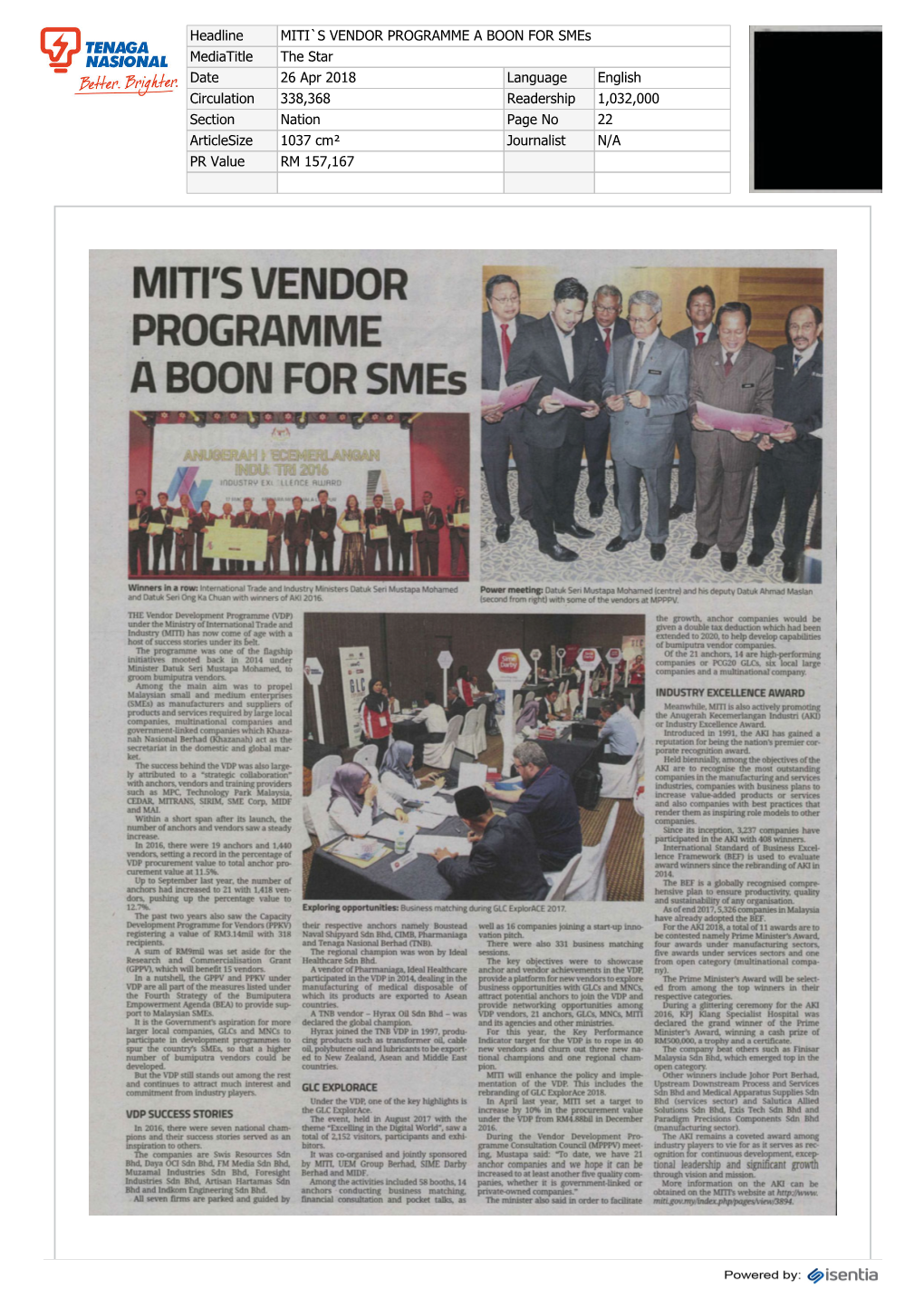 MITI's VENDOR PROGRAMME a BOON for Smes