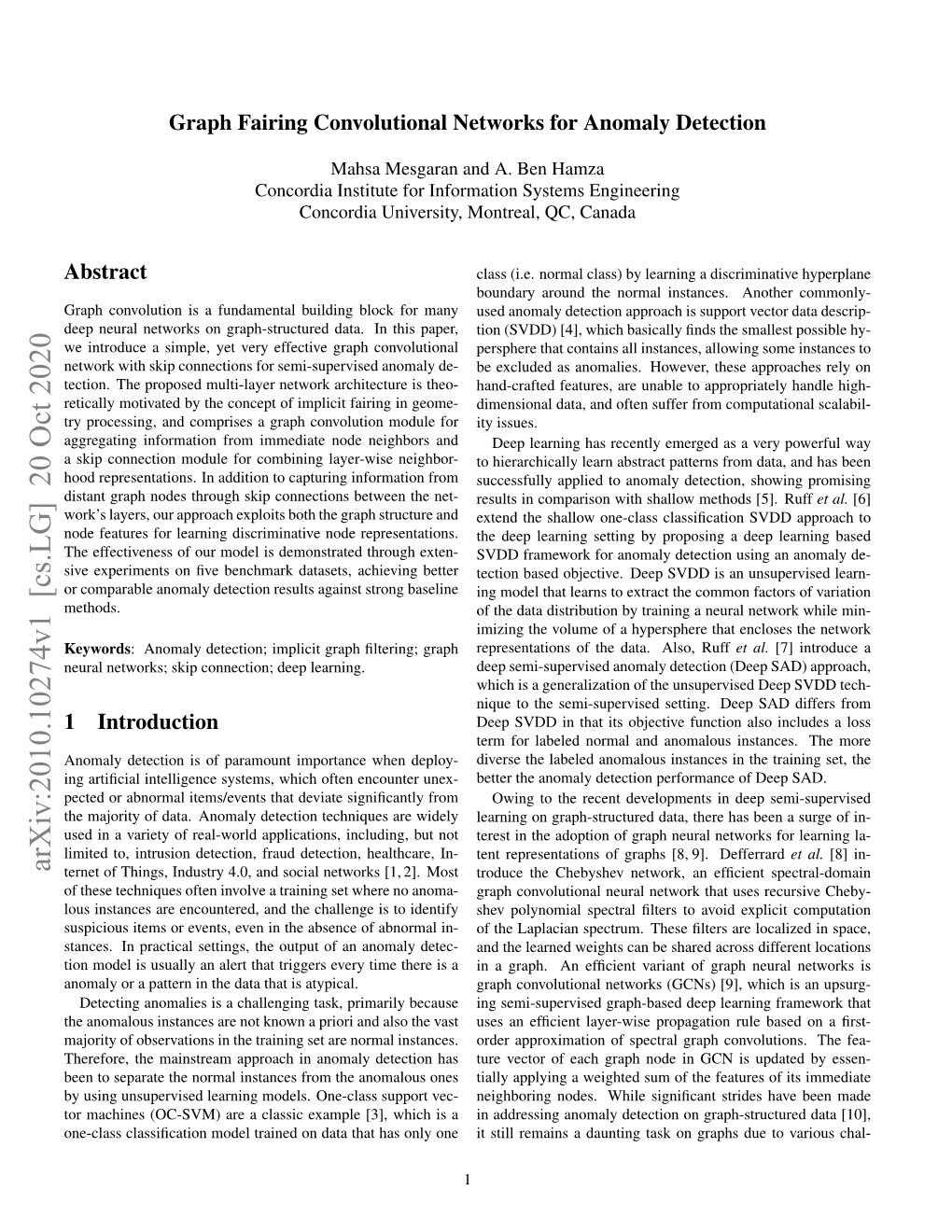 Graph Fairing Convolutional Networks for Anomaly Detection