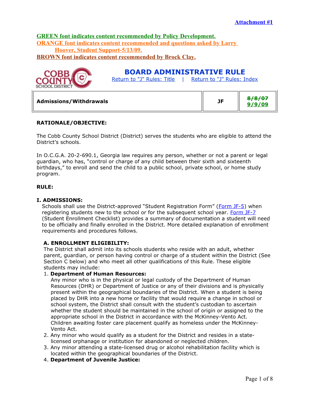 Board Administrative Rule s1