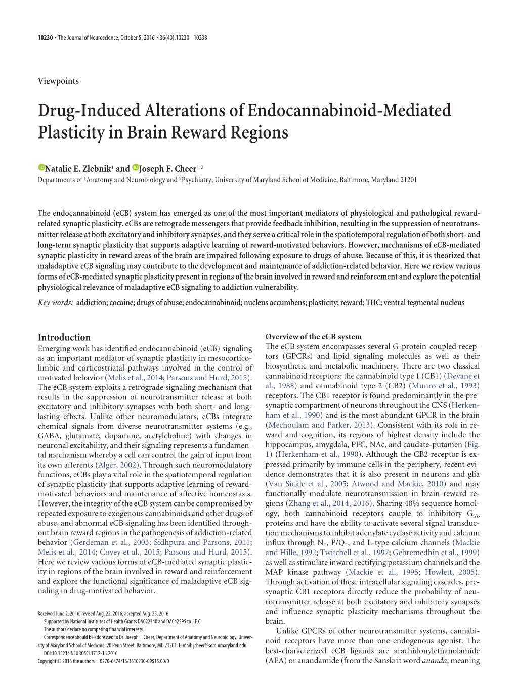 Drug-Induced Alterations of Endocannabinoid-Mediated Plasticity in Brain Reward Regions