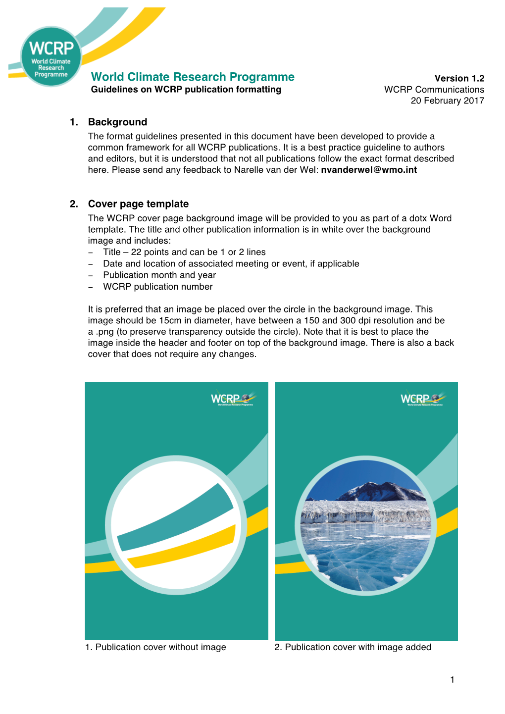 Download WCRP Formatting and Layout Guidelines