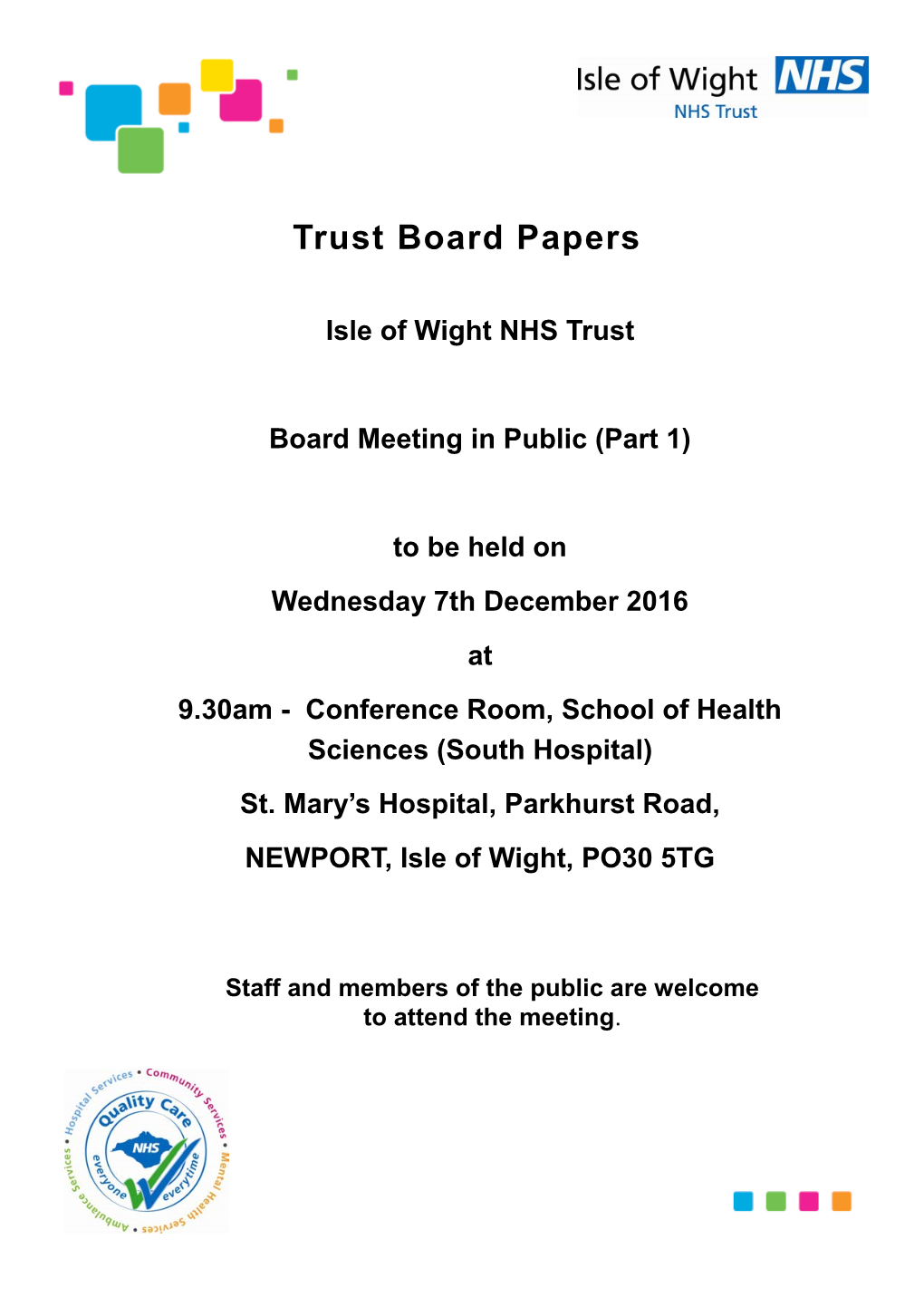 Trust Board Papers