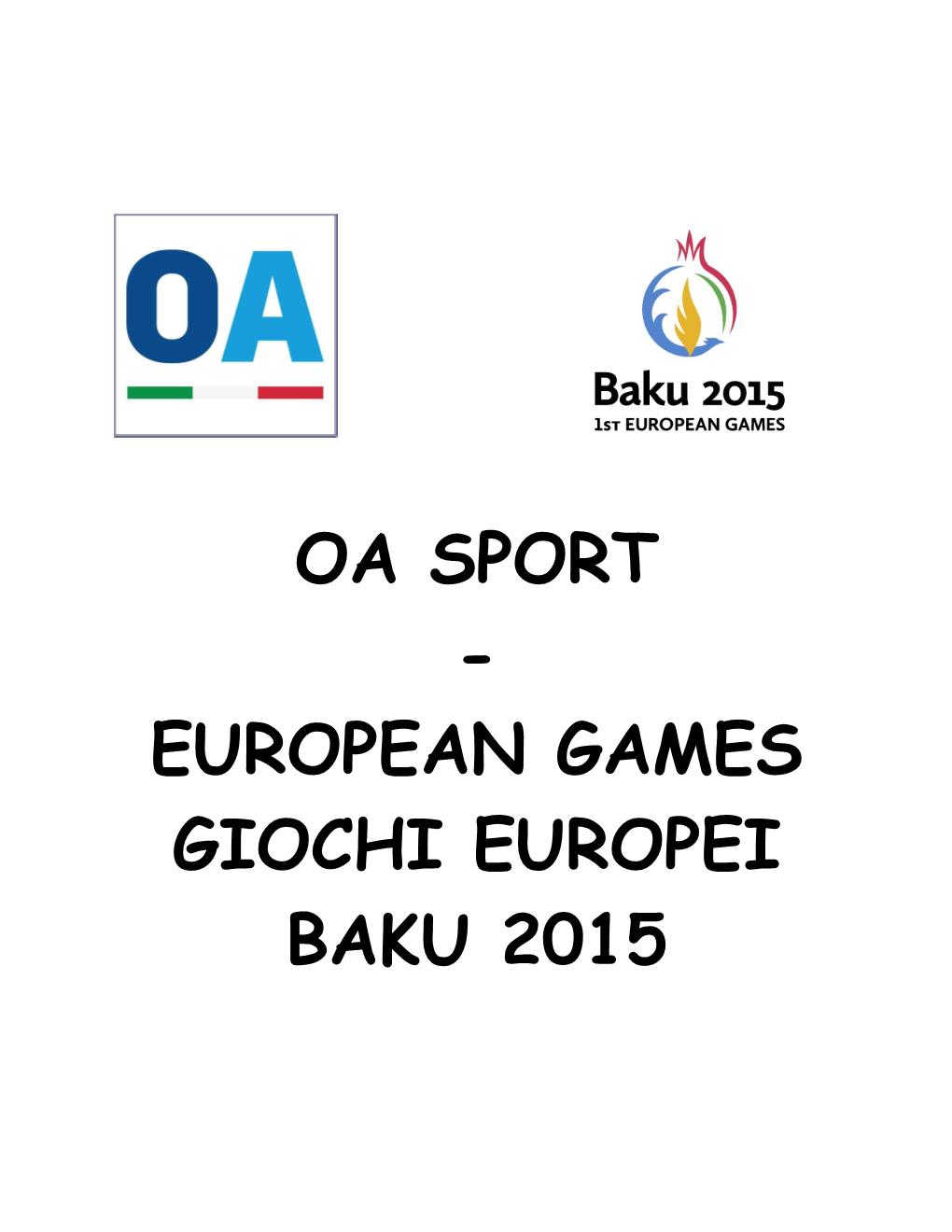 European Games Giochi Europei Baku 2015 Arco