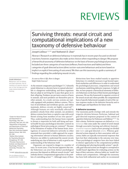 Surviving Threats: Neural Circuit and Computational Implications of a New Taxonomy of Defensive Behaviour