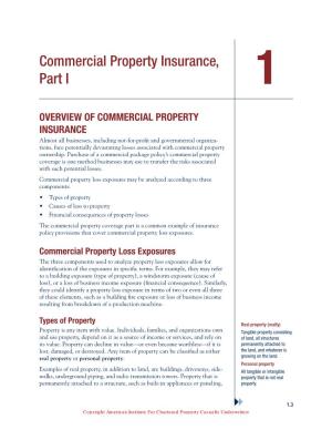 Commercial Property Insurance, Part I 1