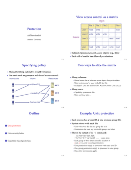 Unix Protection
