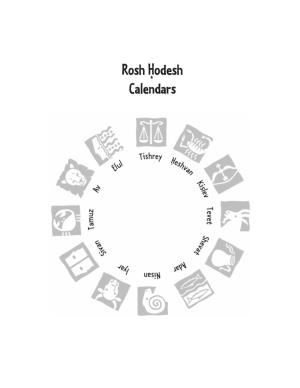 Rosh H.Odesh Calendar 2013-2018