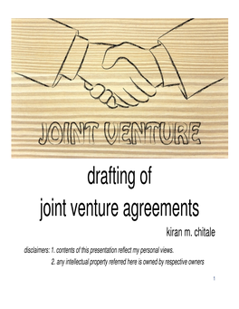 Drafting of Joint Venture Agreements Kiran M