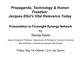 Ellul Lecture FSN May 14, 2021