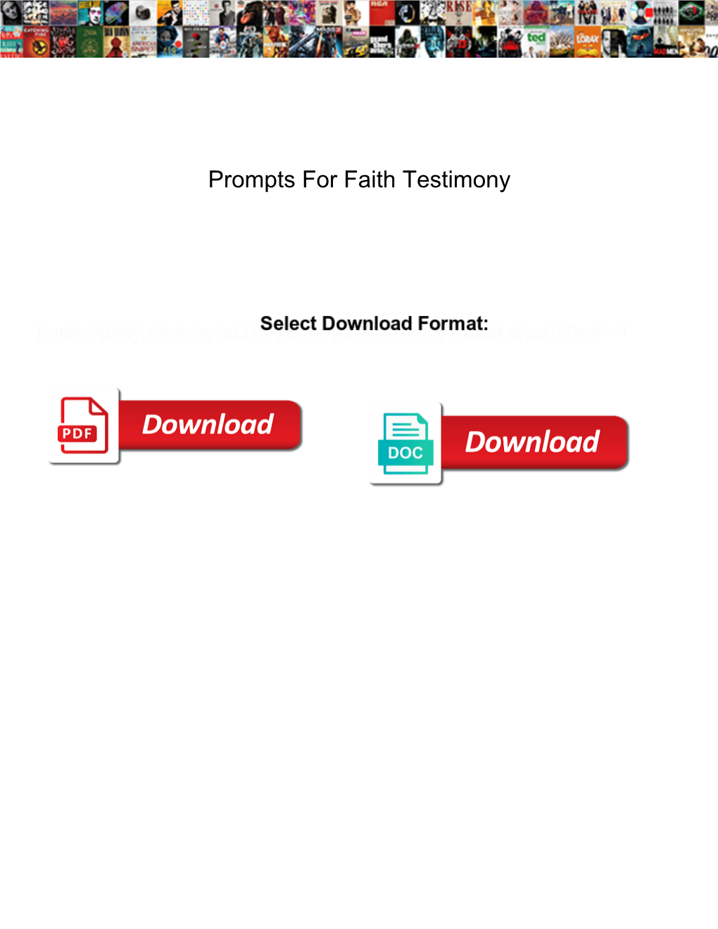 Prompts for Faith Testimony