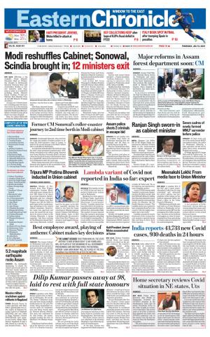 Modi Reshuffles Cabinet; Sonowal, Scindia