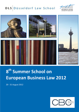 8 Summer School on European Business Law 2012