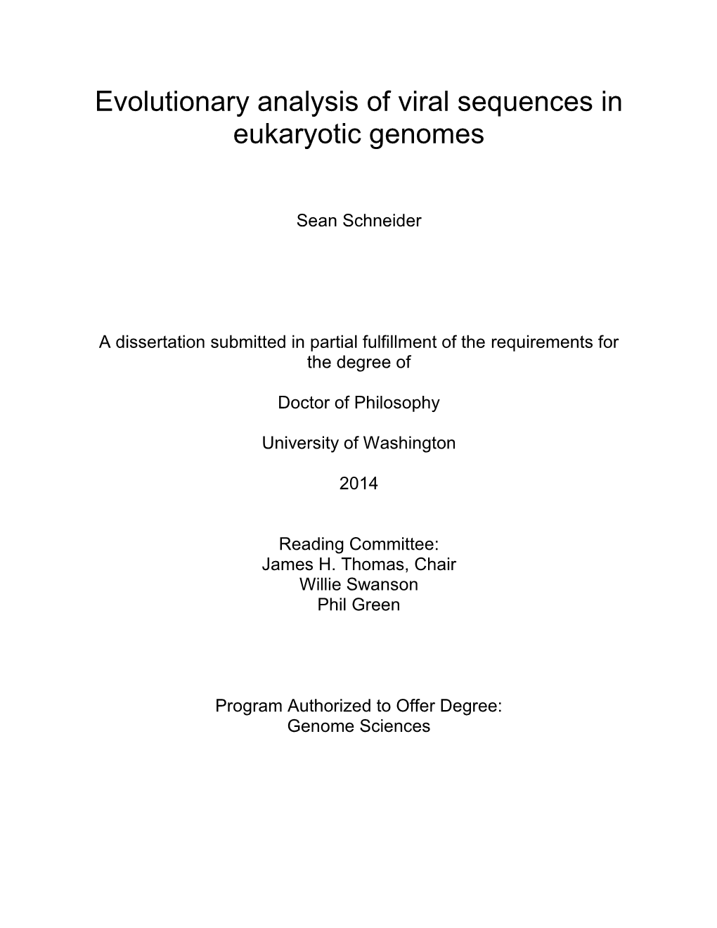 Evolutionary Analysis of Viral Sequences in Eukaryotic Genomes