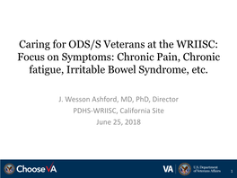 War Related Illness & Injury Study Center (WRIISC)