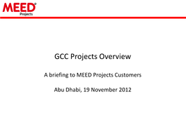 GCC Projects Overview