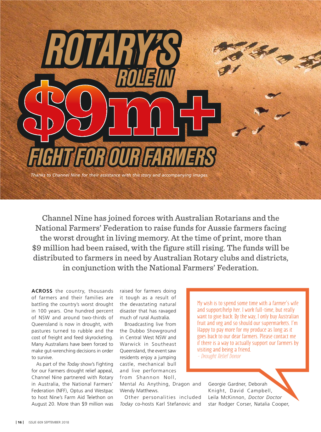 FIGHT for OUR FARMERS Thanks to Channel Nine for Their Assistance with This Story and Accompanying Images