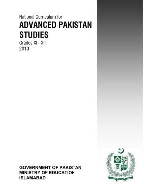 Advanced Pakistan Studies (XI-XII)