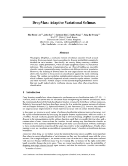Dropmax: Adaptive Variational Softmax