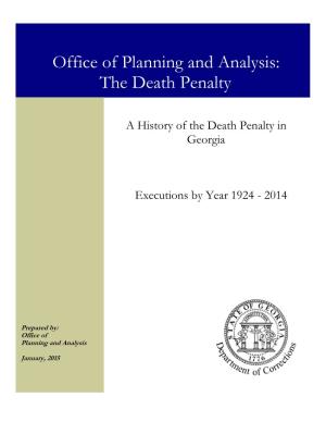 Office of Planning and Analysis: the Death Penalty