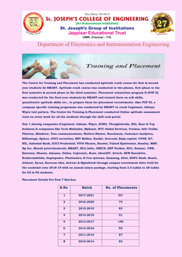 Department of Electronics and Instrumentation Engineering