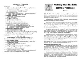 Walking Thru the Bible TITUS & PHILEMON