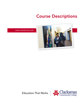 Course Descriptions