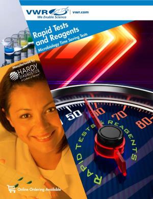 Rapid Tests and Reagents Microbiology Time Saving Tests