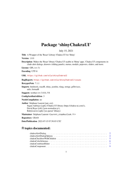 Shinychakraui: a Wrapper of the 'React' Library 'Chakra UI' for 'Shiny'