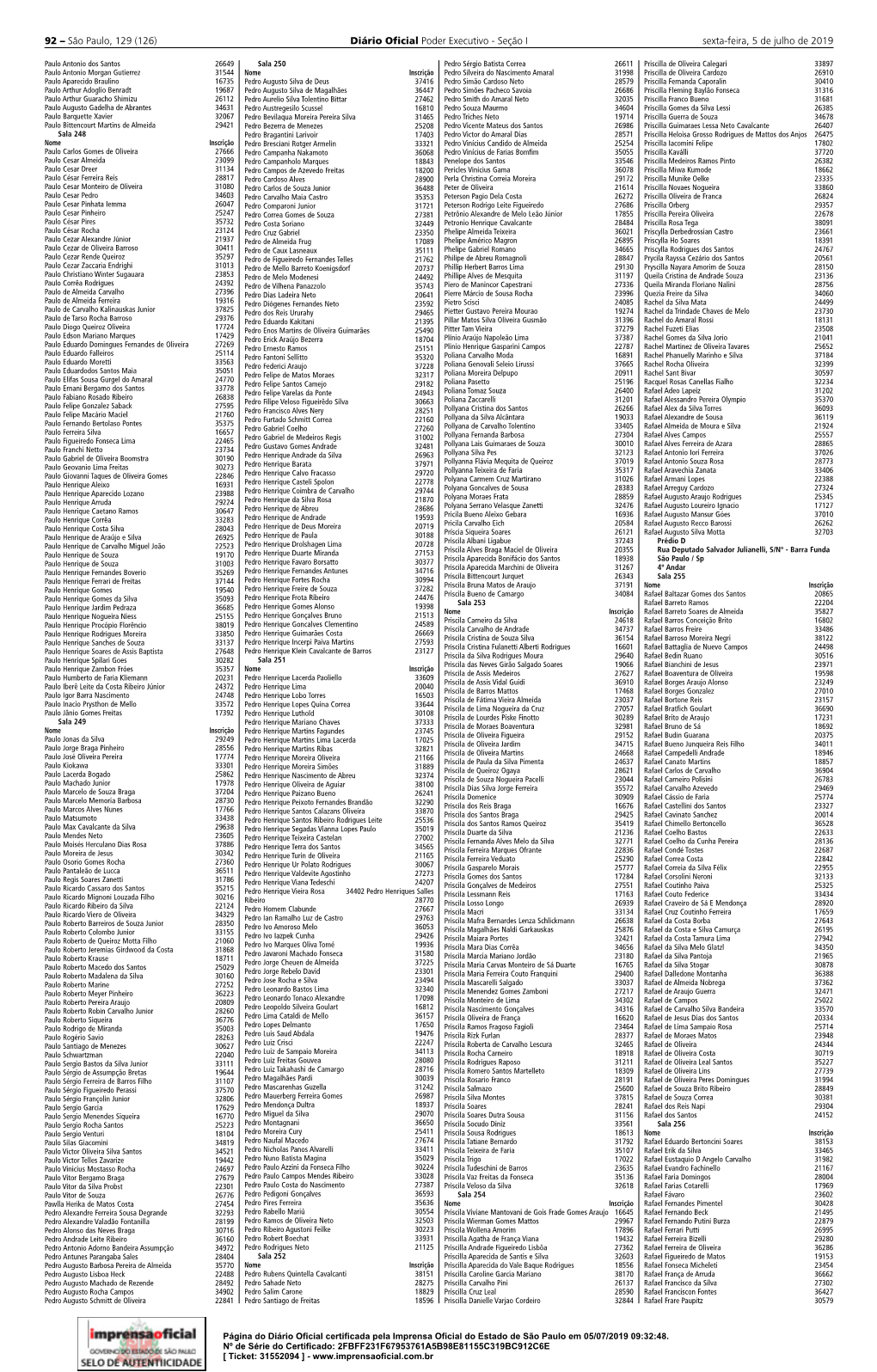 Diário Oficial Poder Executivo