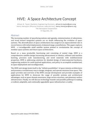 HIVE: a Space Architecture Concept