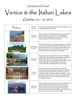 Venice & the Italian Lakes