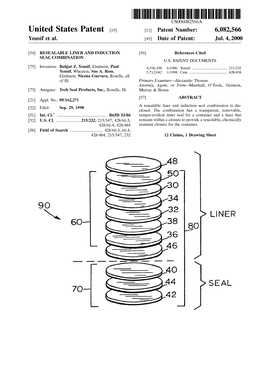 United States Patent (19) 11 Patent Number: 6,082,566 Yousif Et Al