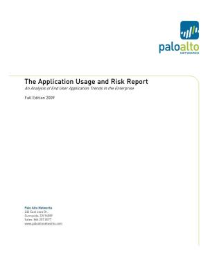 The Application Usage and Risk Report an Analysis of End User Application Trends in the Enterprise