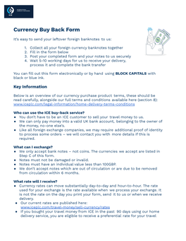 Currency Buy Back Form