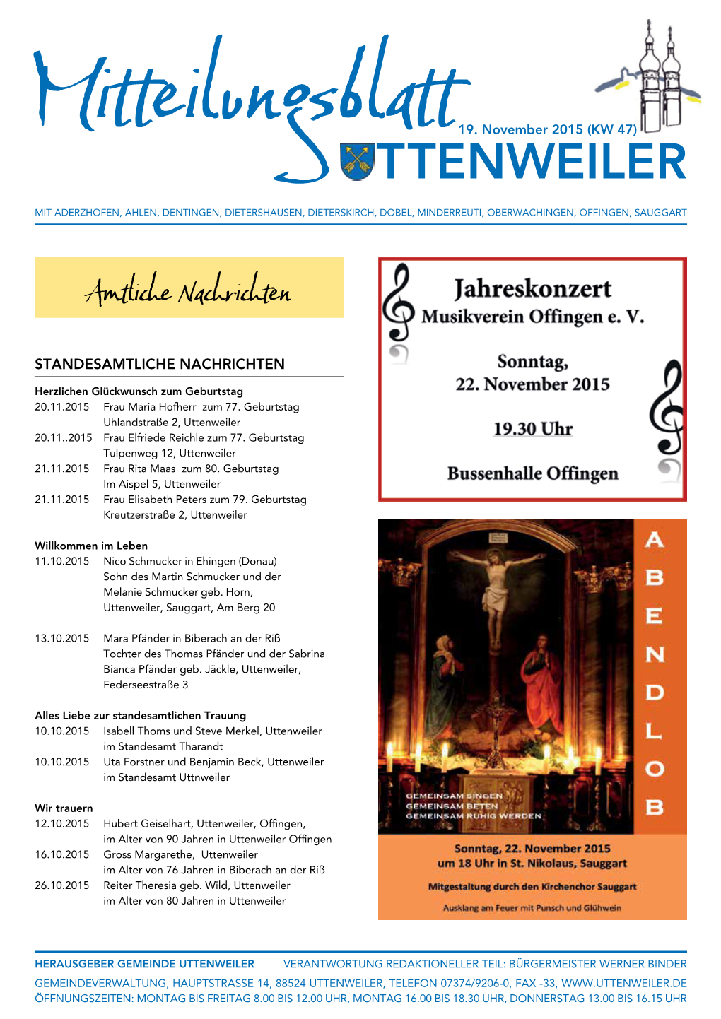 Mitteilungsblatt