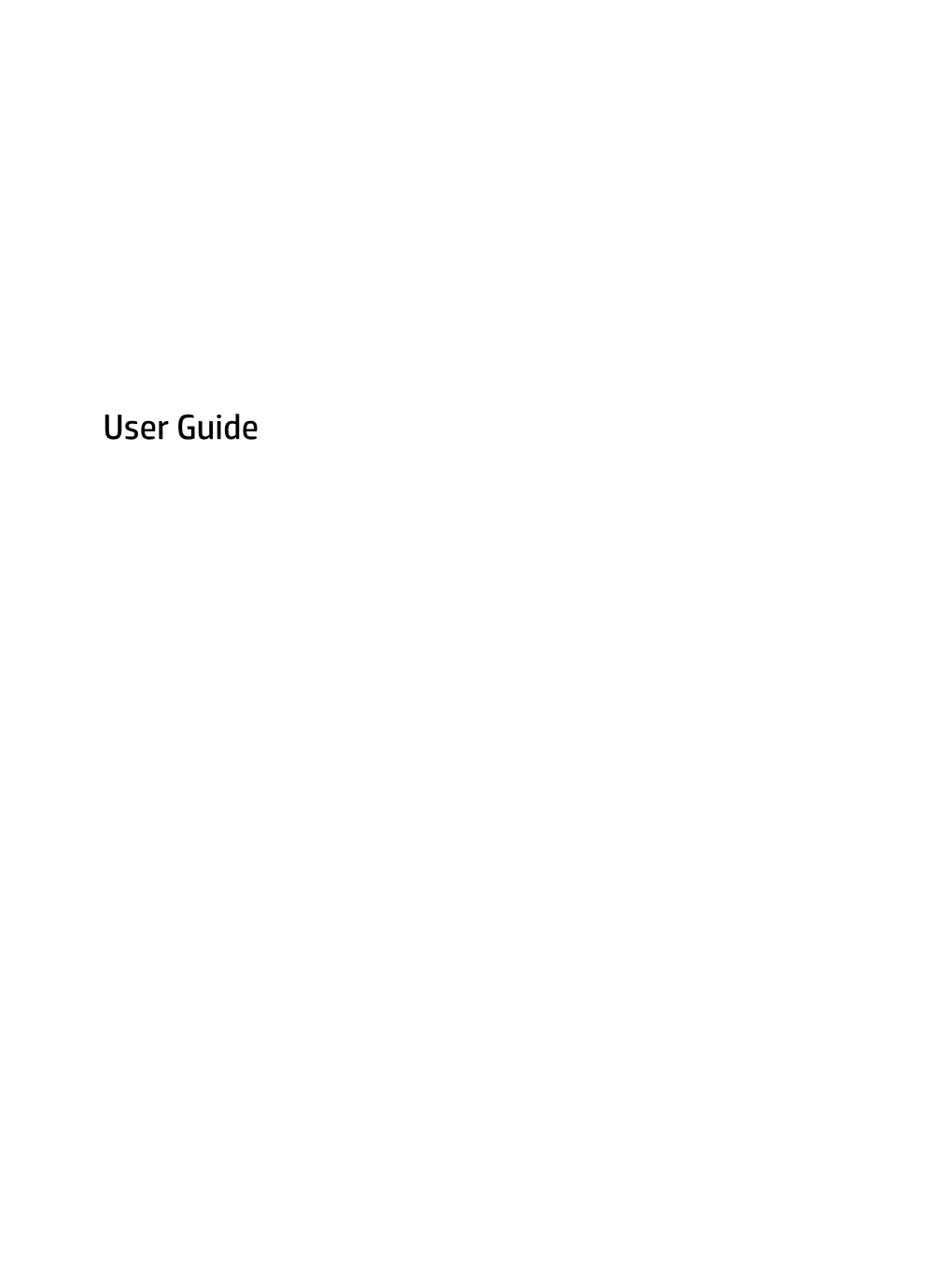 User Guide © Copyright 2014 Hewlett-Packard Product Notice Software Terms Development Company, L.P